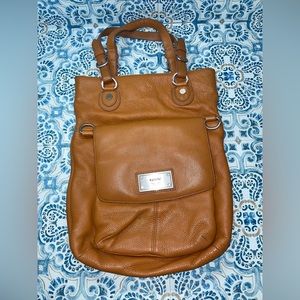 Vintage DKNY Brown Leather Shoulder Bag